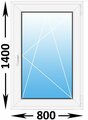 Пластиковое окно Melke одностворчатое 800x1400 (ширина Х высота) (800Х1400)