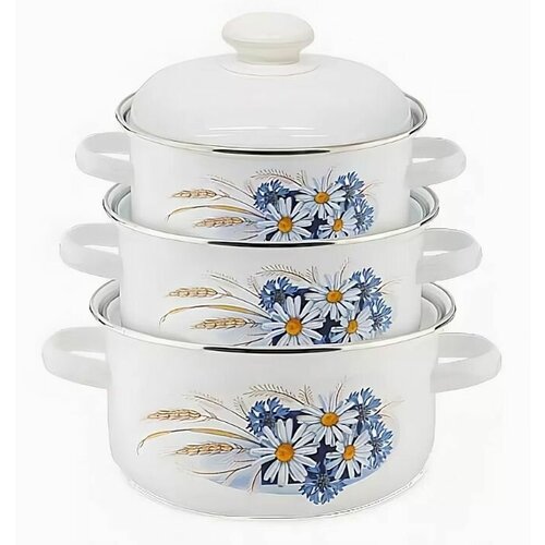 Лысьва 124АП2/4 Ромашковое поле, эмал. (6 предметов)