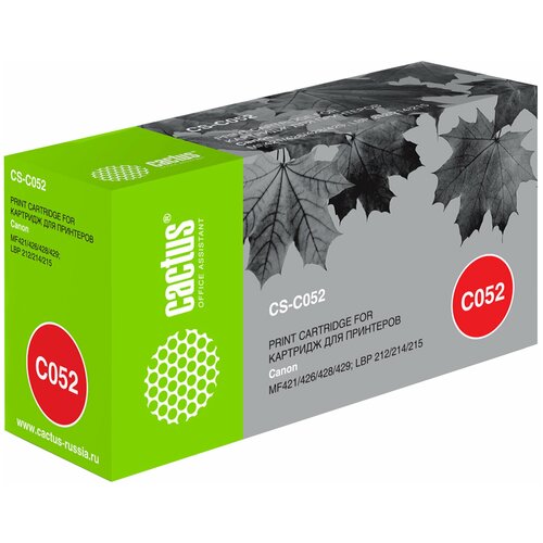 Картридж лазерный Cactus CS-C052 Cartridge 052 черный (3100стр.) для Canon Canon MF421/426/428/429/LBP 212/214/215 лазерный картридж cactus cs c725s cartridge 725