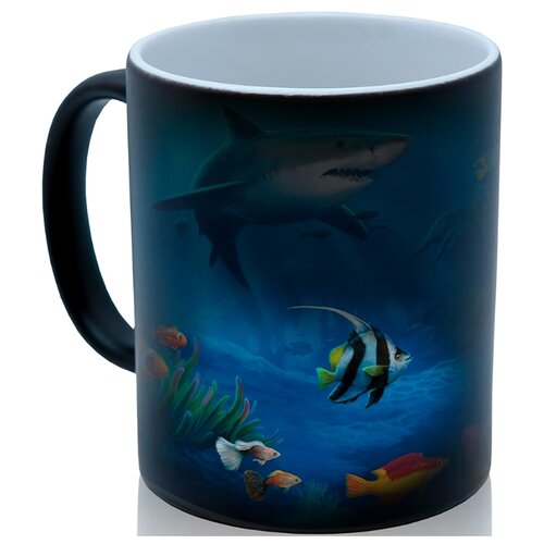 фото Кружка хамелеон море. акула, крутой подарок drabs