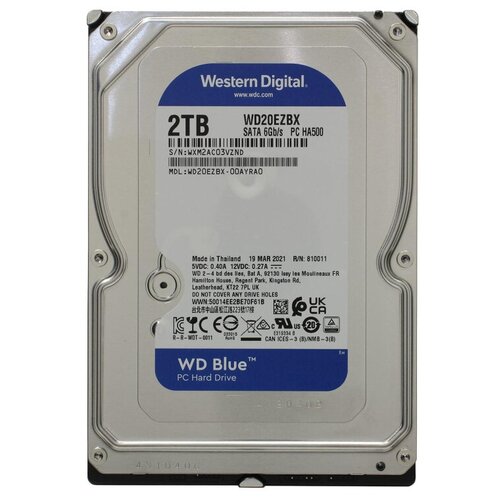 Жесткий диск WD Blue 2Tb SATA 6Gbs 35 7200rpm 256MBWD20EZBX Т 1564600₽