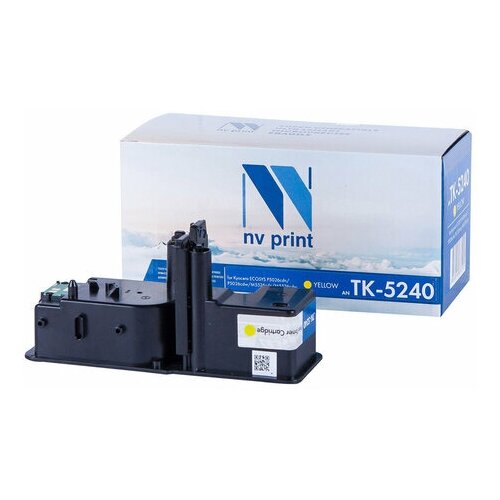 Тонер-картридж NV PRINT (NV-TK-5240Y) для KYOCERA ECOSYS P5026cdn/w/M5526cdn желтый, 1 шт картридж nv print tk 590 cyan для kyocera 5000 стр голубой