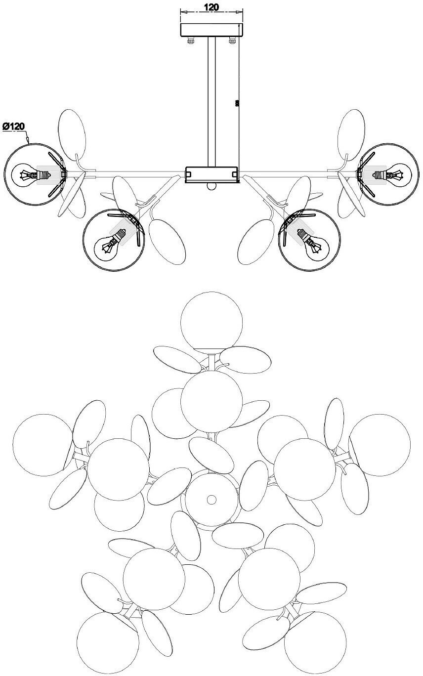 Потолочная люстра Satellite FR5165PL-10S — фото 1