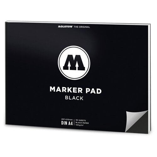 Скетчбук альбом маркерпад с черными листами Molotow Markerpad Black DIN A4 801212