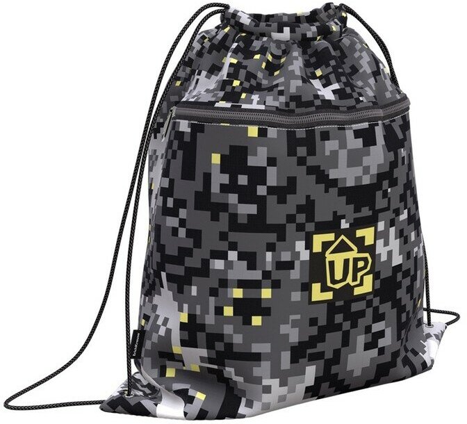 фото Мешок для обуви с карманом 500 х 410 мм, Erich Krause, плотность 300D, светоотражающая полоса, вентилируемый, Pixel Game