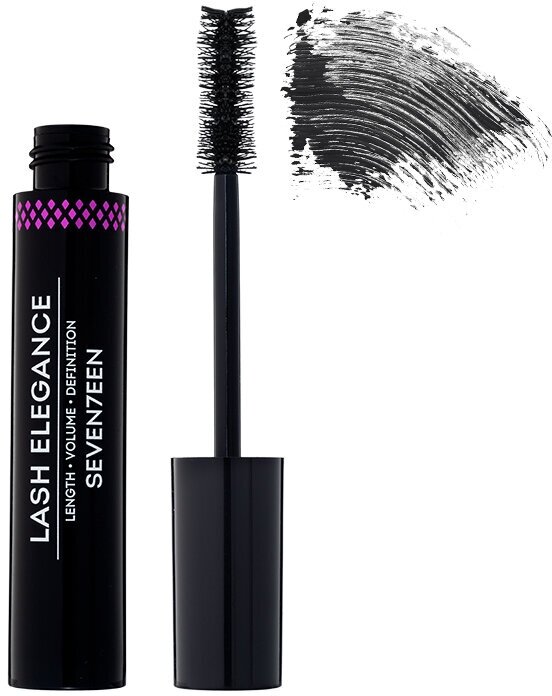 Seventeen Тушь для ресниц Lash Elegance с эффектом накладных ресниц, тон 01 черный