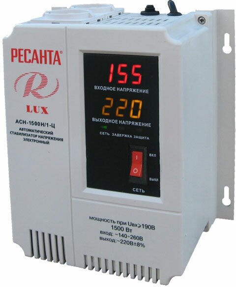 Стабилизатор АСН-1500Н/1-Ц Ресанта Lux, 63/6/20