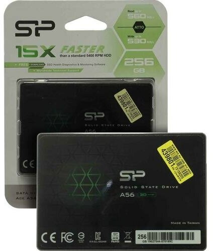 SSD Silicon power A56 256 Гб SP256GBSS3A56B25