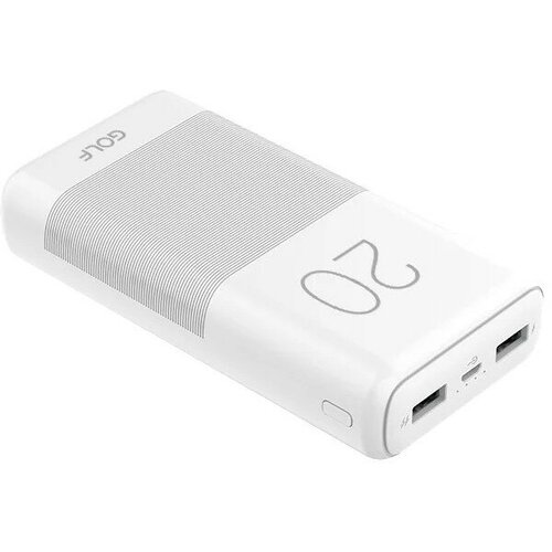 GOLF G81 Powerbank 20000 mah Кабель Micro usb In Micro usb Out USB 1 А 21A White 193000₽