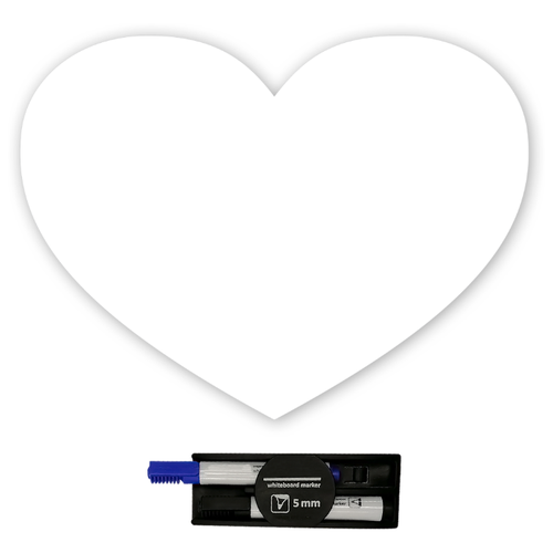 Магнитная маркерная доска Doski4you сердце, на холодильник для рисования записей заметок + маркеры whiteboard