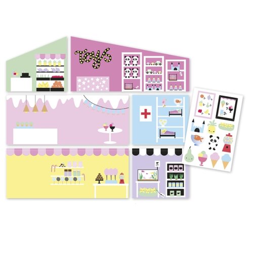 фото Аксессуары для домика lundby набор обоев "магазин"