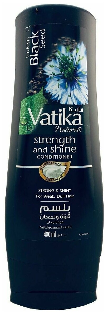 Vatika Кондиционер сила И сияние для ослабленных и тусклых волос, Дабур /TURKISH BLACK SEED Conditioner, Dabur/ ,400 мл.