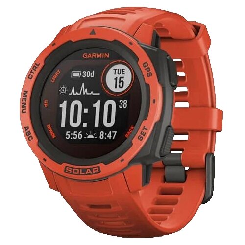 фото Умные часы c gps garmin instinct solar flame red