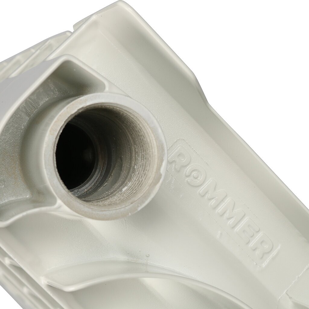 Радиатор ROMMER аллюминиевый 500X80 мм белый 4 секции - фото №10