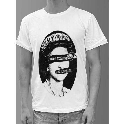 фото Футболка мужская белая из хлопка с dtf принтом музыка sex pistols - 59 будь на стиле