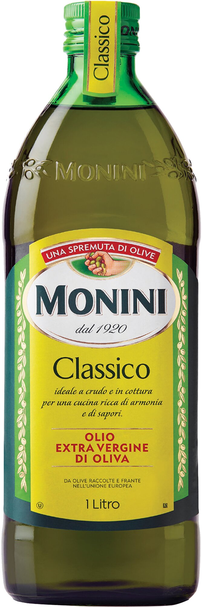 Оливковое масло MONINI, Classico, нерафинированное высшего качества (Extra Virgin), ст/б, 1 л