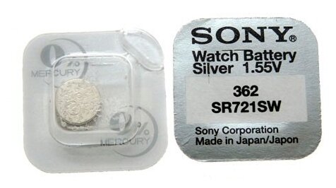 Часовая батарейка Energizer Silver 362 (SR721SW) 1 шт.