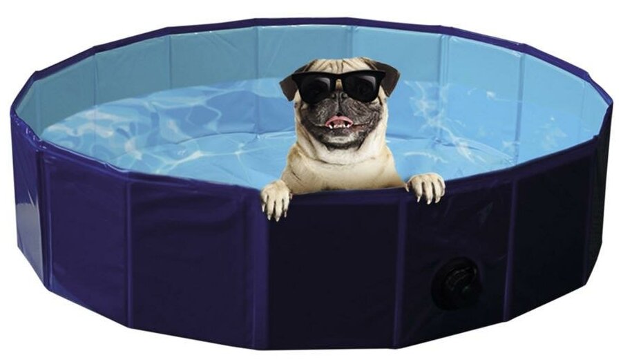 Бассейн для собак Nobby Cooling-Pool пластик синий/голубой 120 х 30 см (1 шт) - фотография № 3