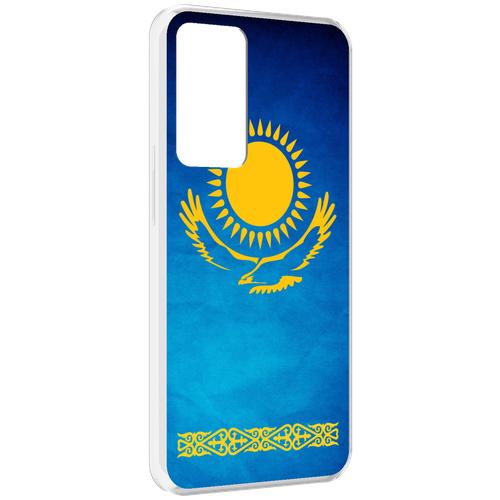 Чехол MyPads герб и флаг казахстана для OPPO Reno 8 Lite задняя-панель-накладка-бампер