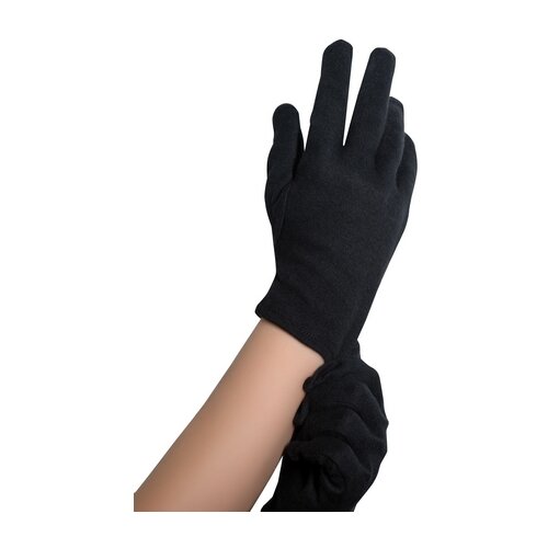DNC Перчатки х/б для косметических процедур (размер 20) Moisture Gloves, цвет чёрный, 1 пара