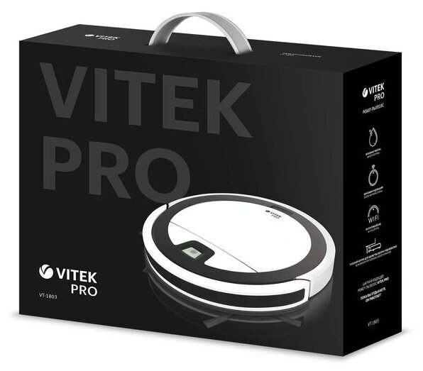 Робот-пылесос VITEK VT-1803, белый/черный - фотография № 6