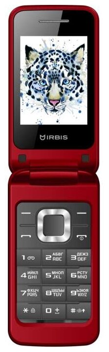 IRBIS SF08, 2.4" (240x320), 2xSimCard, Bluetooth, microUSB, MicroSD, Red