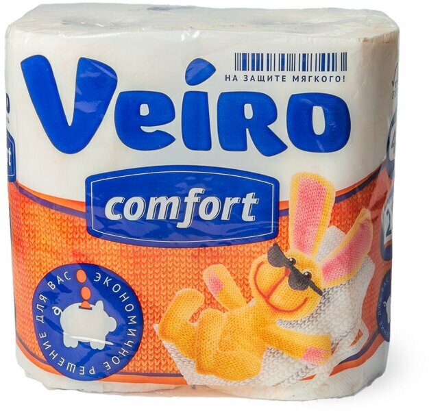 Туалетная бумага Veiro Comfort белая двухслойная Linia Veiro - фото №2