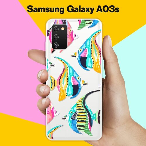 Силиконовый чехол на Samsung Galaxy A03s Рыбы / для Самсунг Галакси А03с