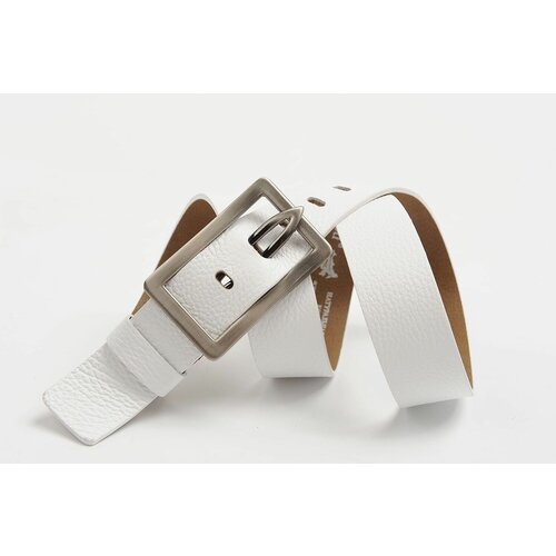 фото Ремень olio rosti, размер 120, белый