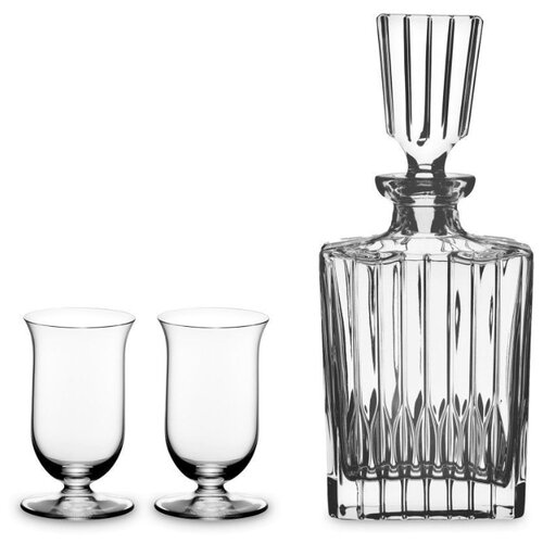 фото Хрустальный набор для виски декантер и 2 стакана bar single malt whisky riedel 5460/53