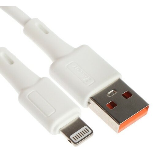 Кабель ONE DEPOT S33W, Lightning - USB, 2.4 А, 1 метр, силиконовая оплетка, белый