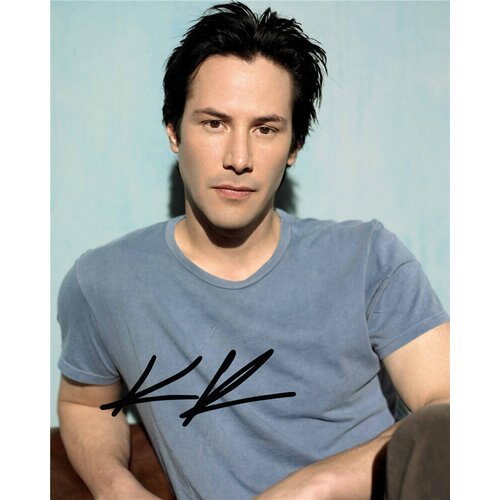 Автограф Киану Ривз - Автограф Keanu Reeves - Фото с автографом, Подписанная фотография, Автограф знаменитости, Подарок, Автограмма, Размер 20х25 см