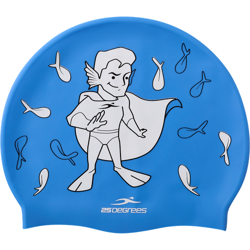 фото Шапочка для плавания 25degrees floater blue, силикон, детский