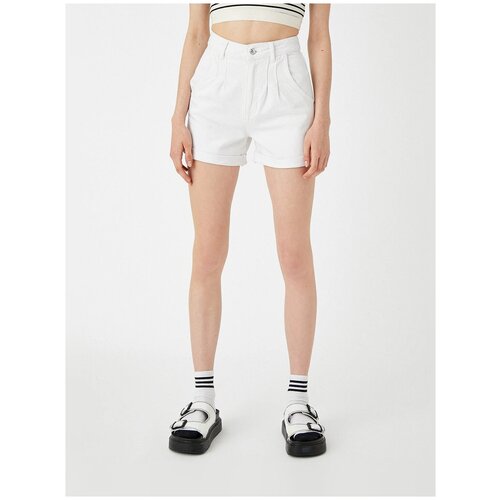 фото Шорты koton women, 1yak03027md, цвет: white, размер: 34