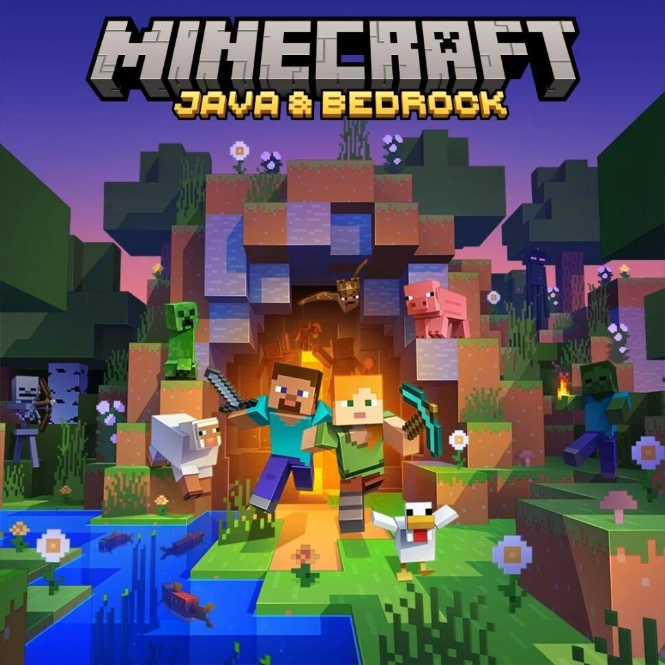 Игра Minecraft: Java & Bedrock Edition для PC, полностью на русском языке, электронный ключ