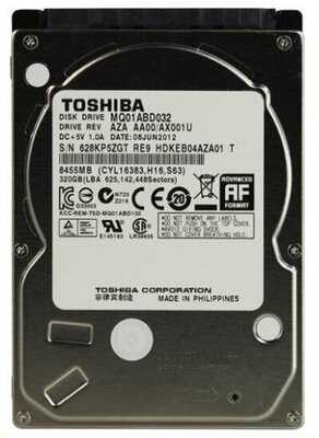 Жесткий диск Toshiba 2.5" 320Gb SATA II, 8 Mb, 5400 rpm MQ01ABD032