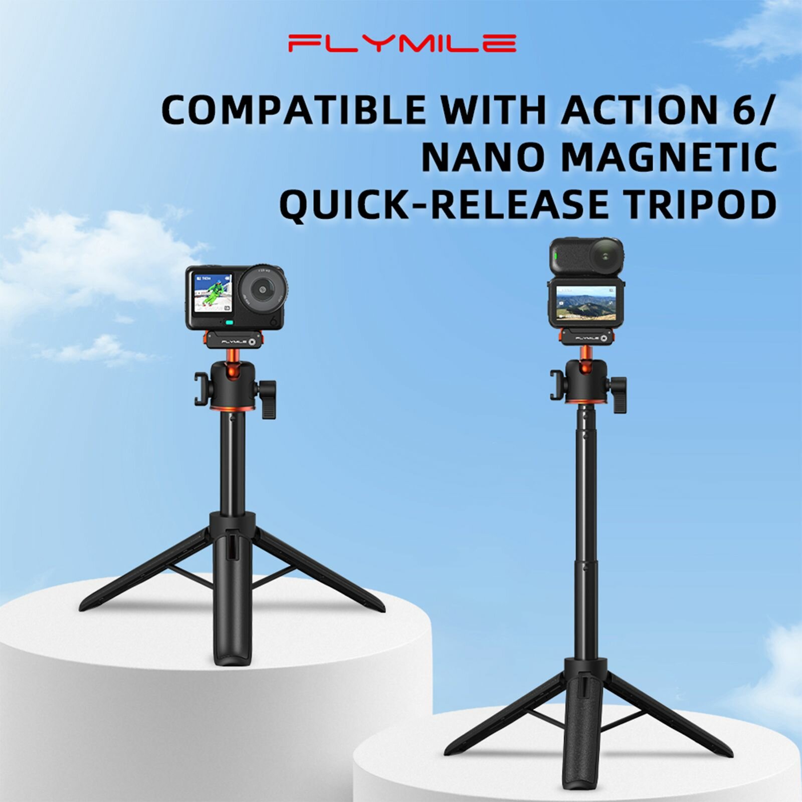 Для аксессуаров DJI Osmo Action 6/Nano магнитный штатив крепление штатив штатив для селфи штатив