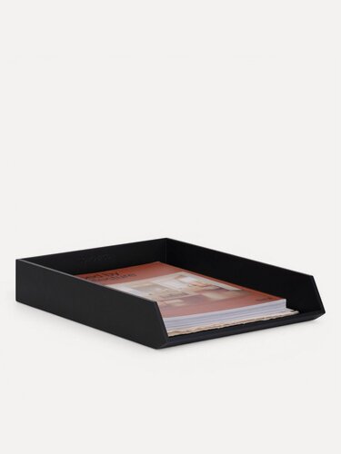 Изображение товара Лоток/органайзер для бумаг COROBICO A42 горизонтальный, дерево, цвет черный