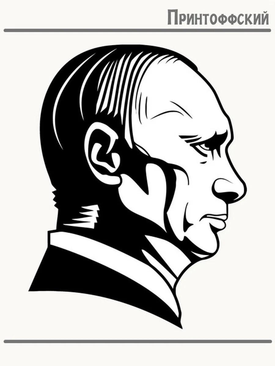 Термонаклейка для одежды и аксессуаров DTF-печать Президент РФ
