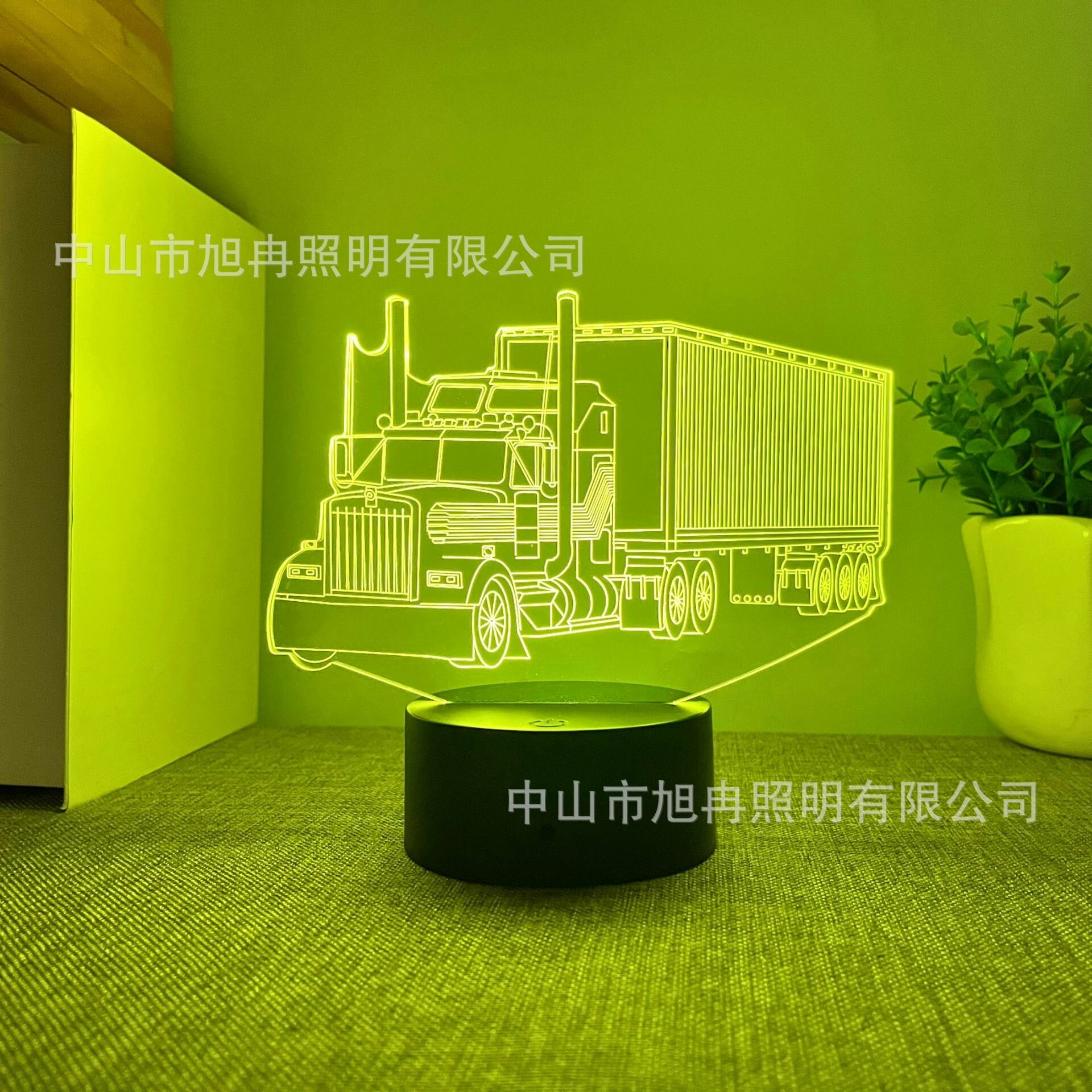 Отдельная пластина лампы для декора в виде 3D грузовика с LED-освещением