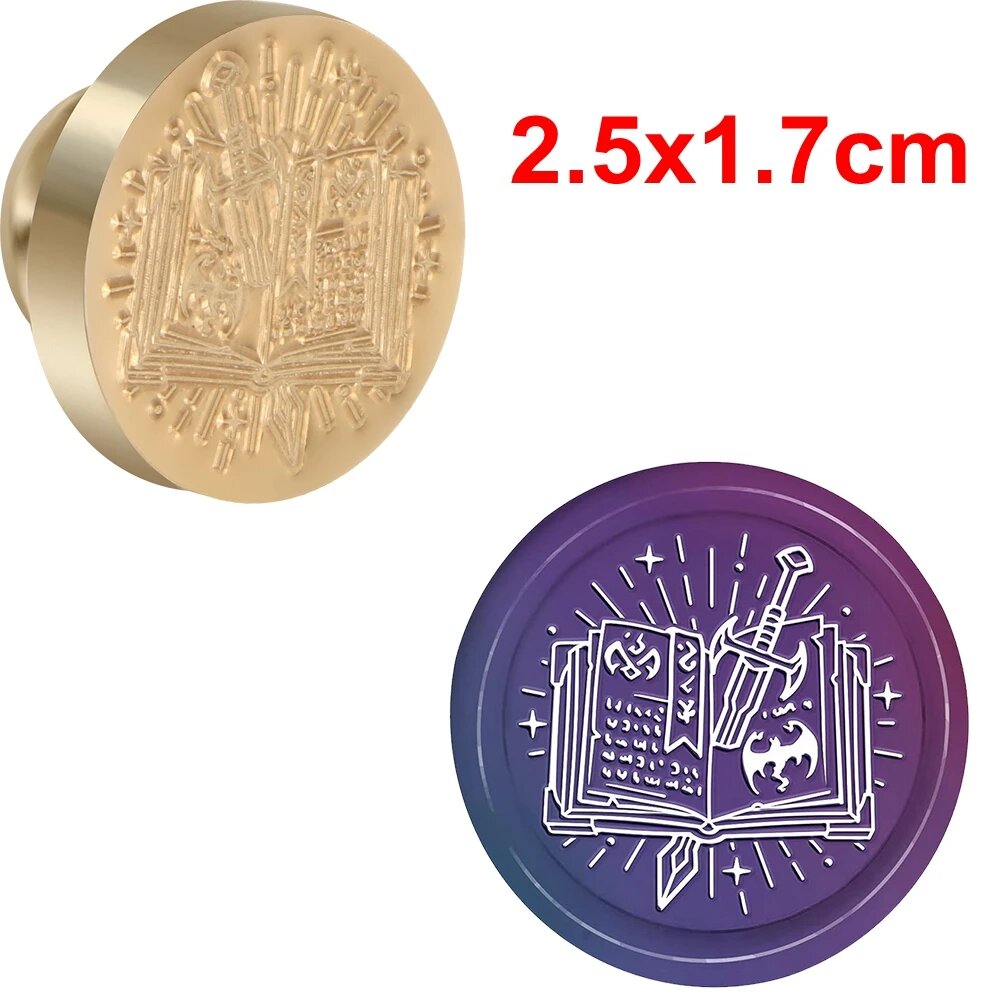 Штамп для воска латунный, 2.5x1.7 см, цвет 8