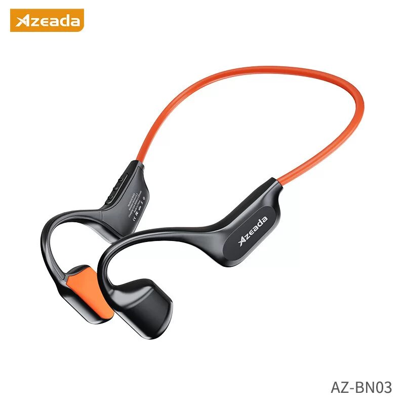 AZEADA костная проводимость беспроводные наушники Bluetooth 5.3 для звонков и музыки с длительным сроком службы батареи