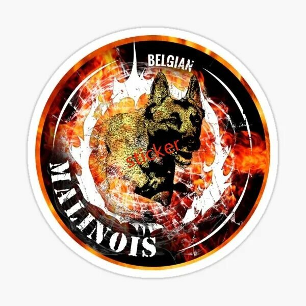 Наклейка "Malinois On Board" 16см