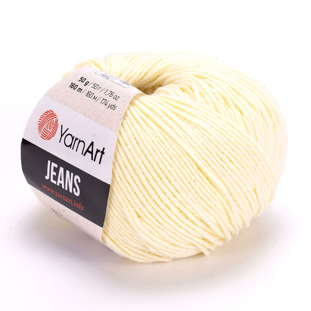 Пряжа для вязания Jeans Yarnart 2 мотка (160 м, 50 гр), цвет 86 светлый лимон