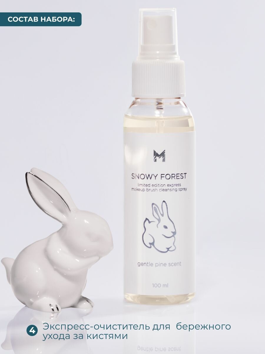 Подарочный набор кистей для макияжа с очистителем Manly PRO — фото 1
