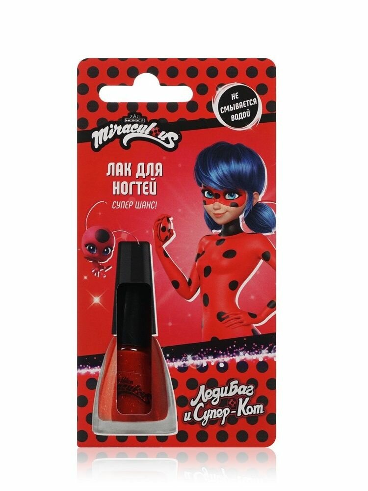 Лак для ногтей Леди Баг детский, 01 Miraculous, 6 мл
