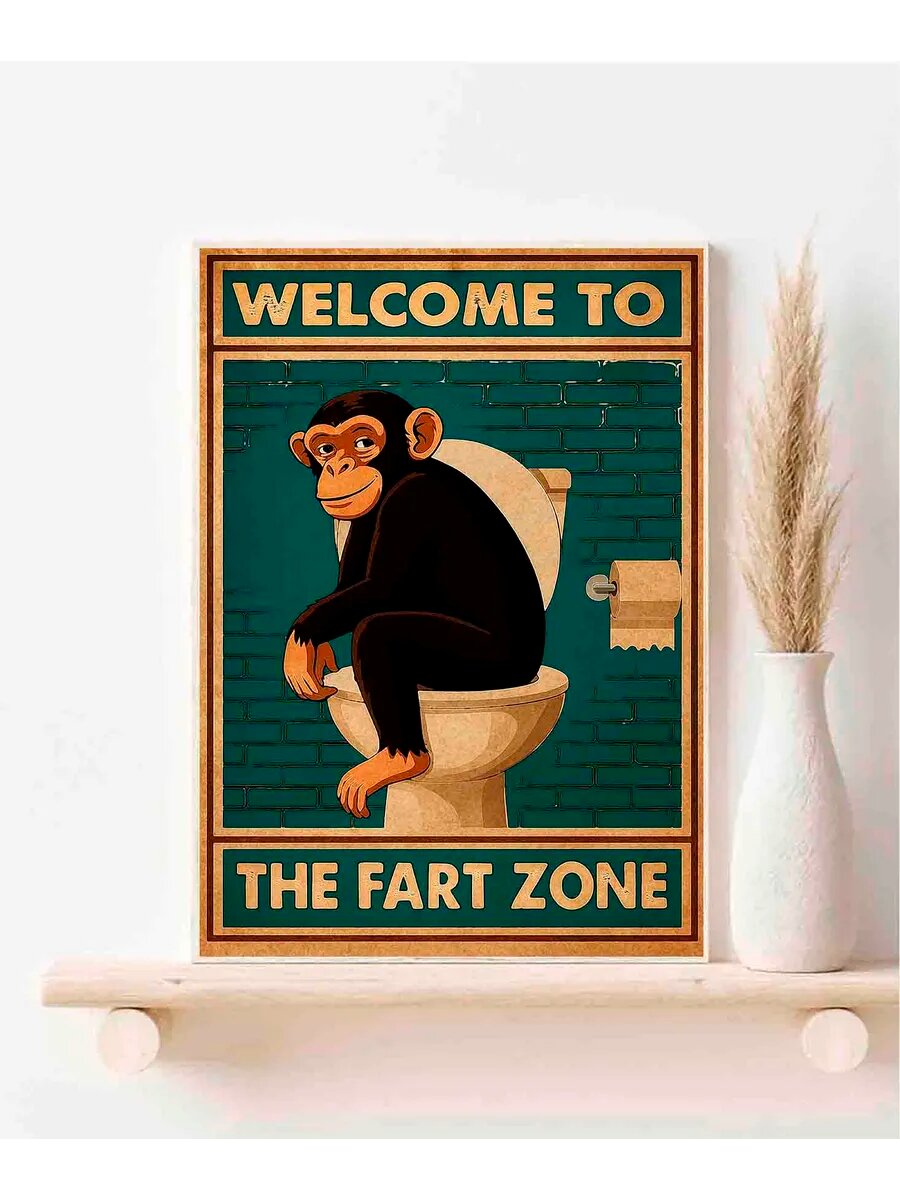 Обезьянье животное, Welcome To The Fart Zone, Плакат 30x42с