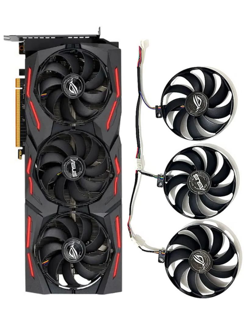 Кулеры для видеокарт Asus Strix RTX 2000 Series, RX 5000 Series, GTX 1660 Ti. 89мм, 7 pin.