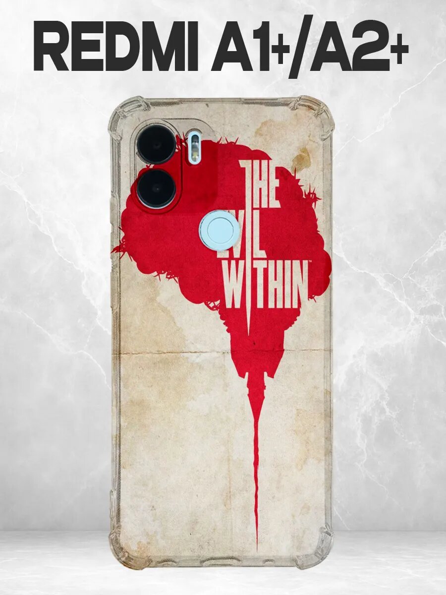Чехол на Redmi A2 Plus the evil within арт красный