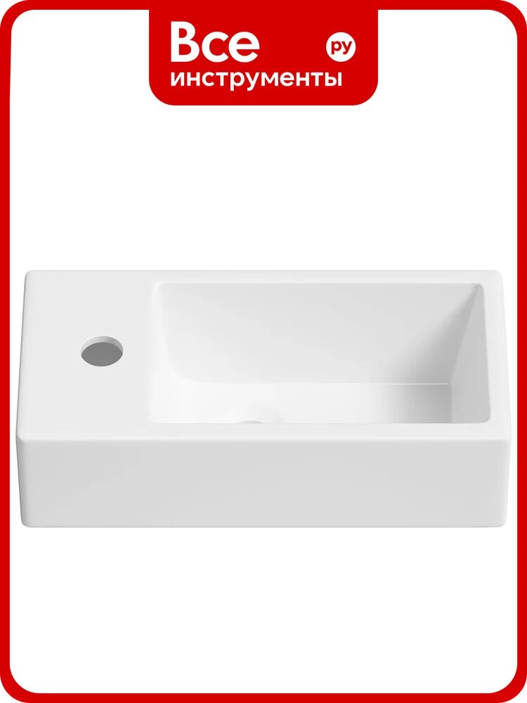 Настенная или накладная раковина Lavinia Boho Bathroom Sink, рукомойник 41х21 см, с отверстием 33311025